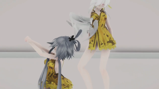 【R-18 MMD】洛天依VS弱音 kiss me