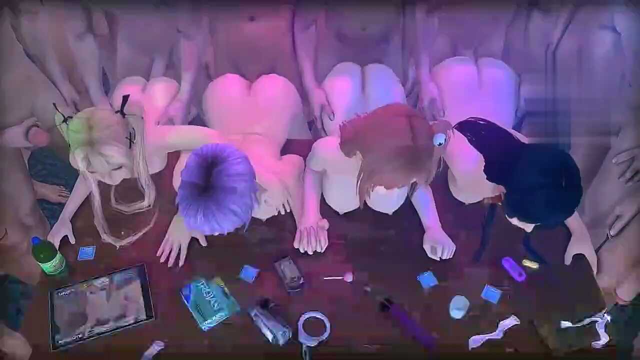 三个动漫美女被调教成母狗