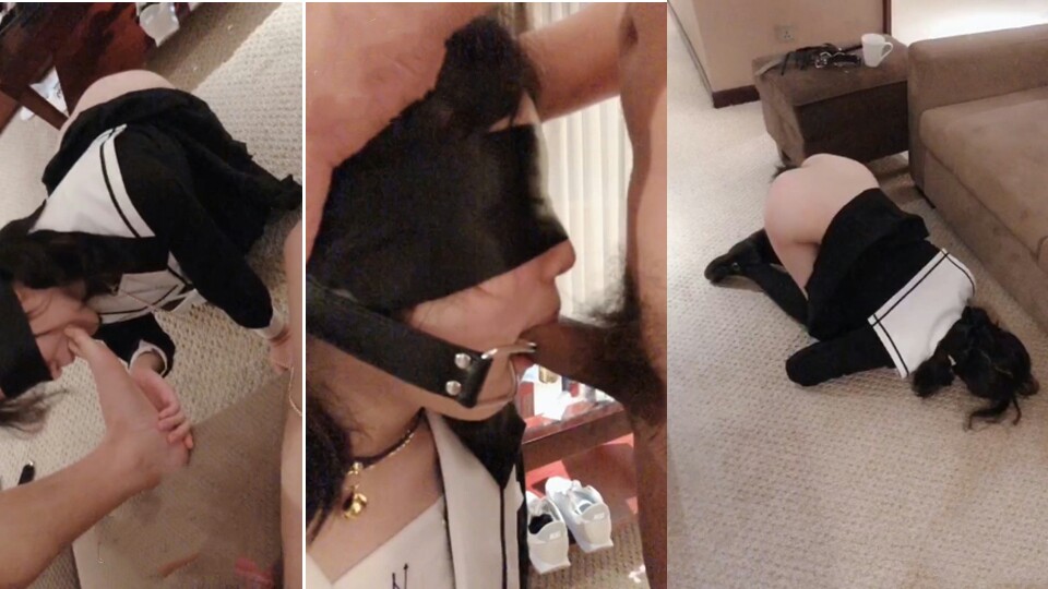 反差婊JK制服SM被两个猛男3P调教