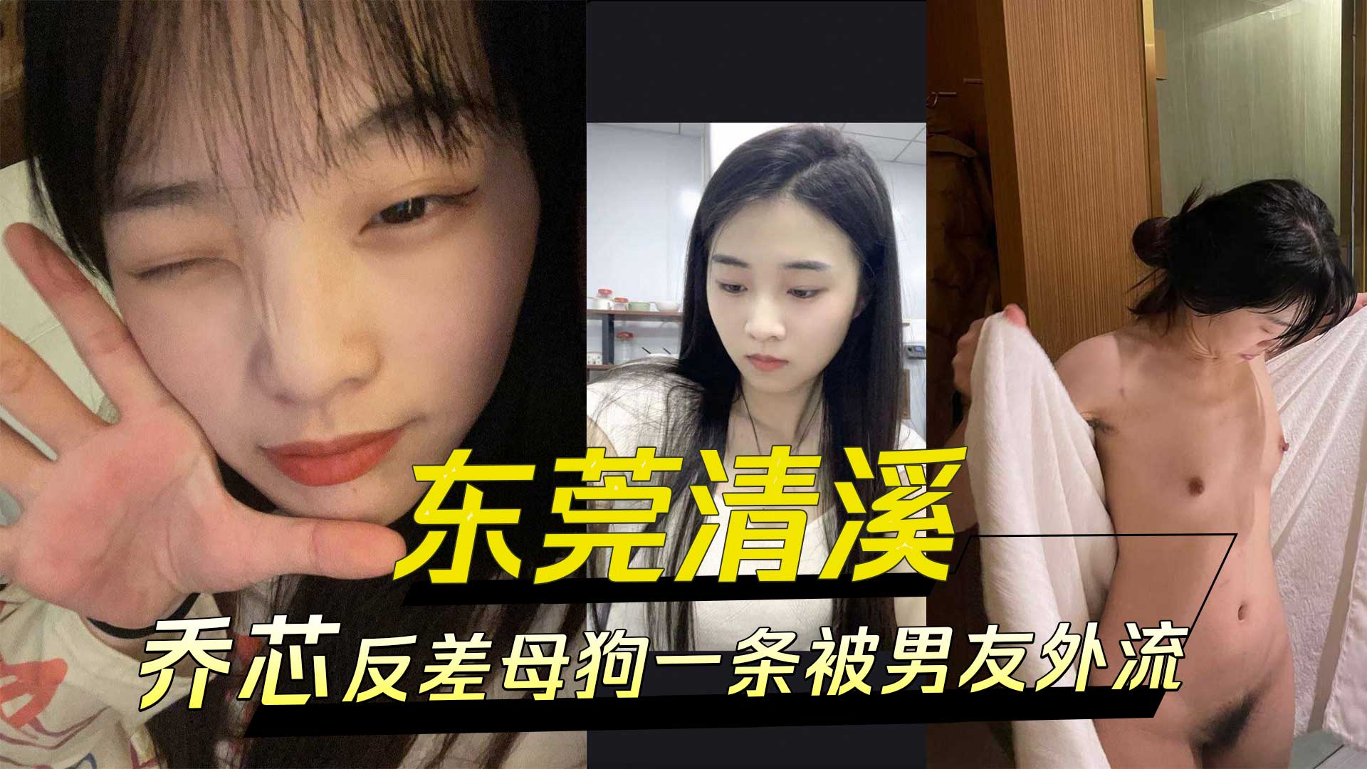 东莞清溪 乔芯反差母狗一条被男友外流