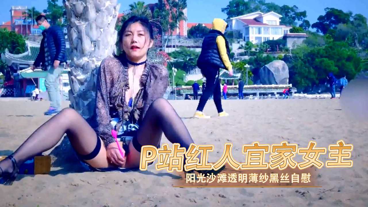 91原创 P站红人宜家女主阳光沙滩透明薄纱黑丝自慰 ，在刺激下不断呻吟，最终迎来高潮