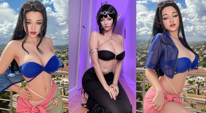 欧美大奶CoserHidoriRose新作来袭 Cosplay碧蓝航线和金主骑乘性爱，骚的不得了!