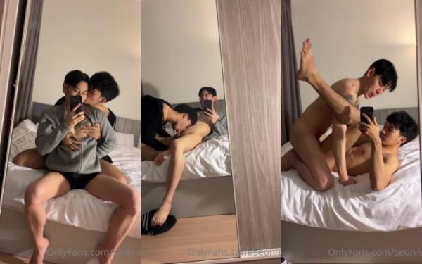 好情欲好色tv!对着镜子自拍做爱 最后男人把浓精全部射进他体内