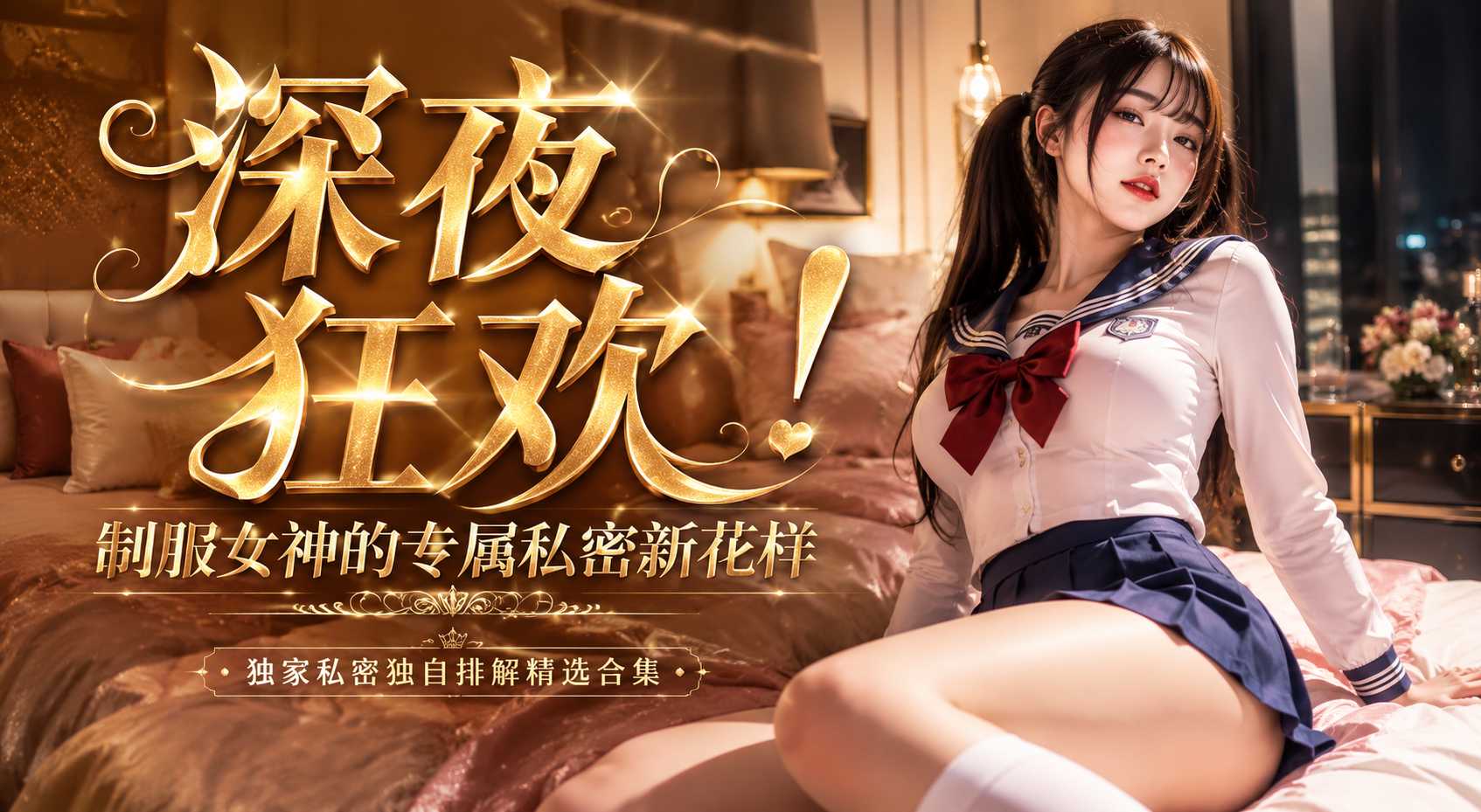 制服女神深夜玩转道具太敢了 独自穿性感衣装整出新花样 网友直呼这也太会了