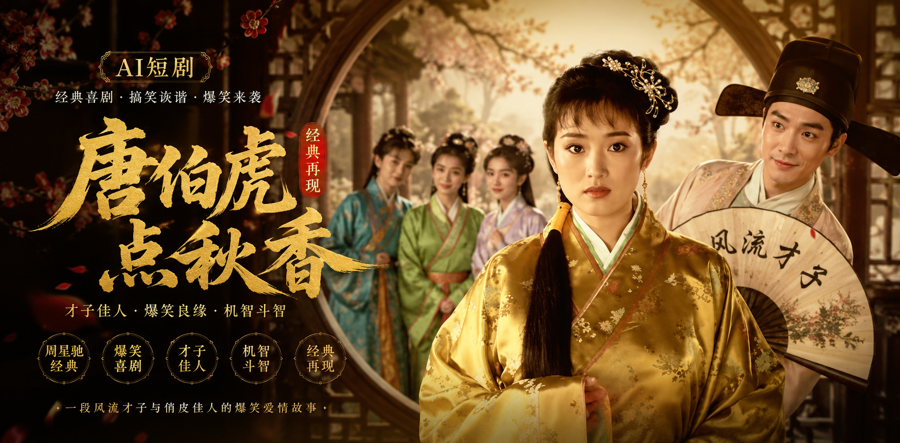 唐伯虎点秋香 经典名场面高能反差大秀 华府红颜动人风韵让人一眼沦陷
