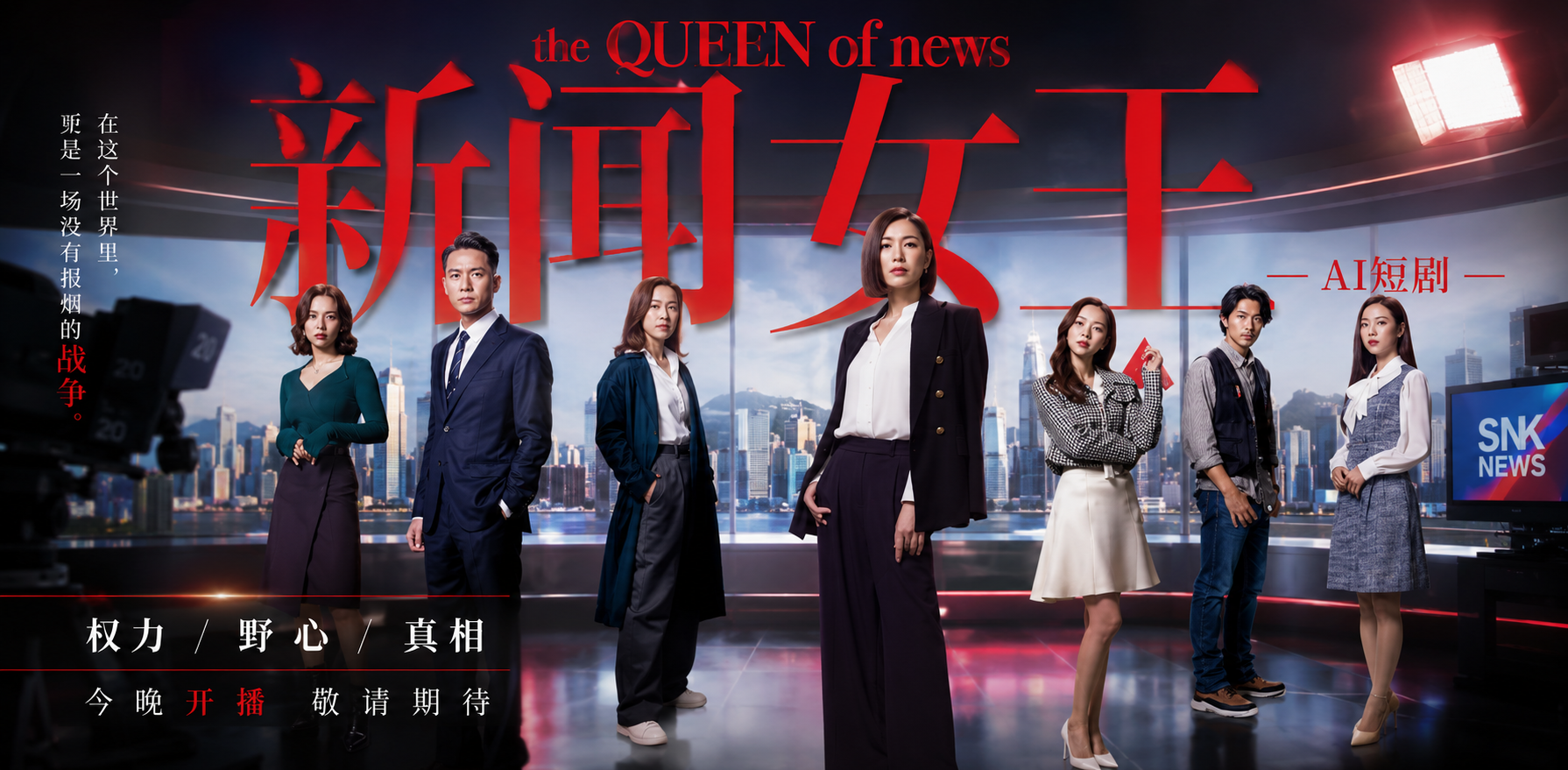 新闻女王 佘诗曼 高海宁 李施嬅 王敏奕 职场内斗AI短剧深夜连看 四大极品主播风情万种
