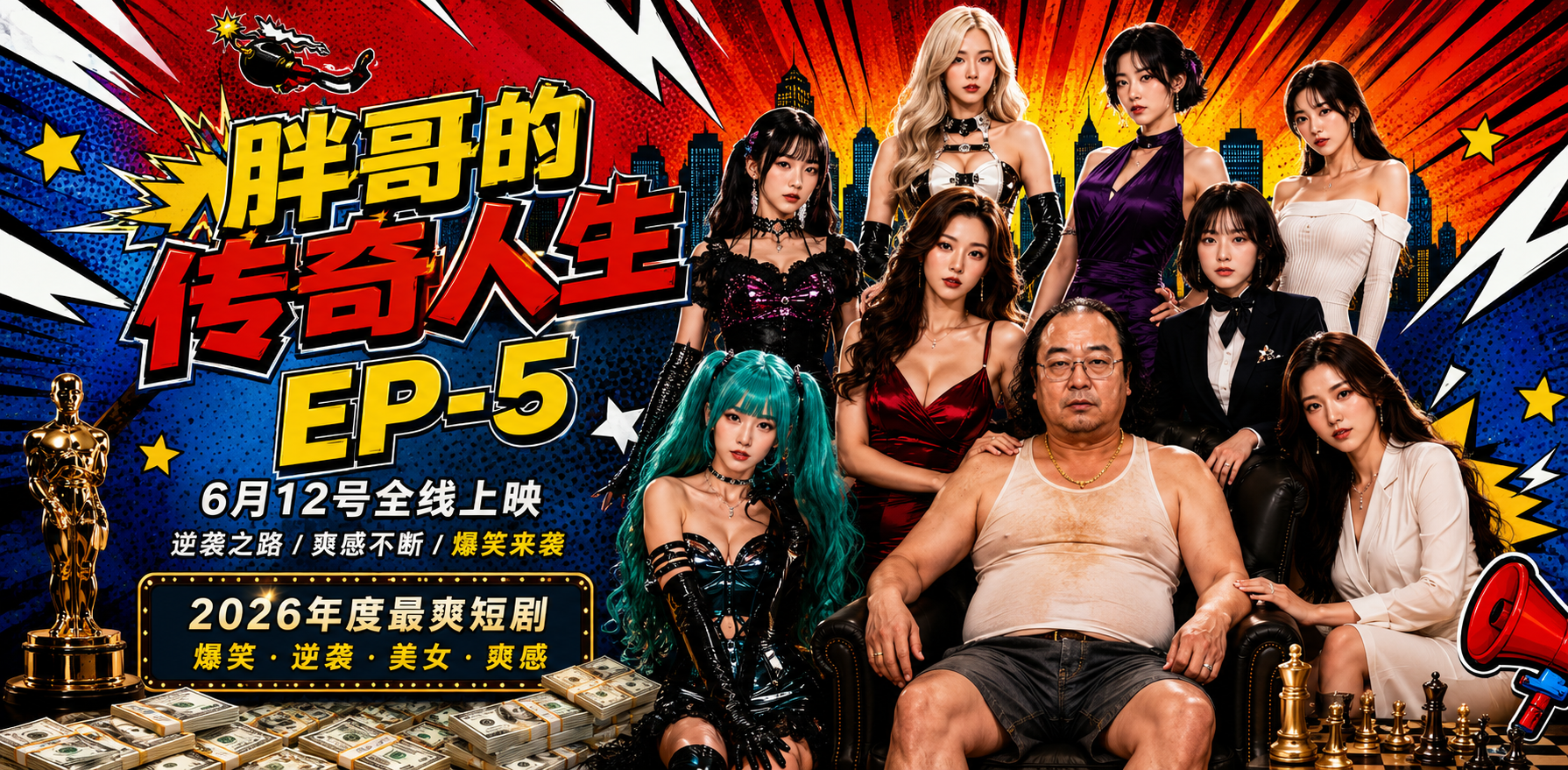 胖哥的传奇人生 第五集 胖哥夜店偶遇神秘女子展开暧昧 AI短剧 这一集他的选择真的让人意外