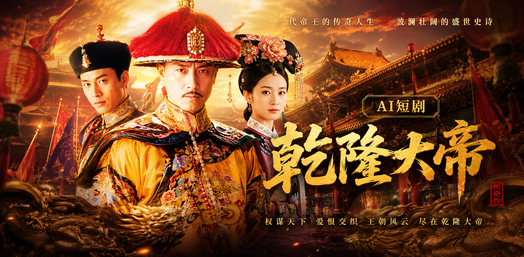 乾隆大帝古天乐版 古天乐 和 后宫妃子在寝宫里激情宠幸 ai短剧 ai成人 快来看看这部魔改版乾隆有多霸道