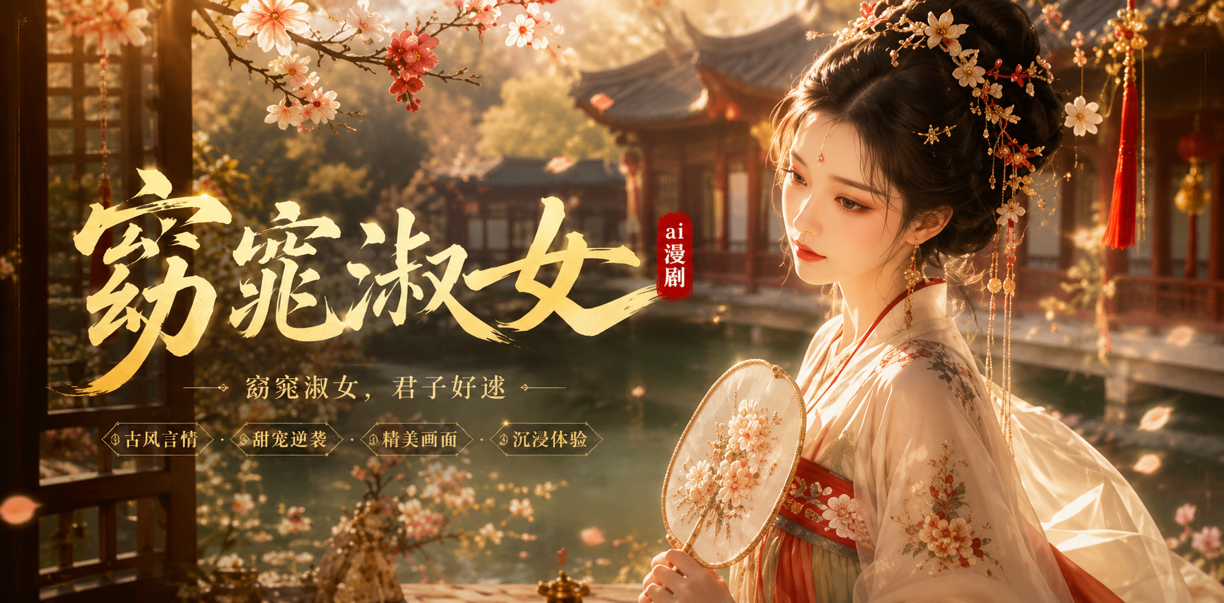 窈窕淑女—青楼 绝色花魁在古风密室里的香艳热舞 ai漫剧 琴音缭绕听得人面红耳赤
