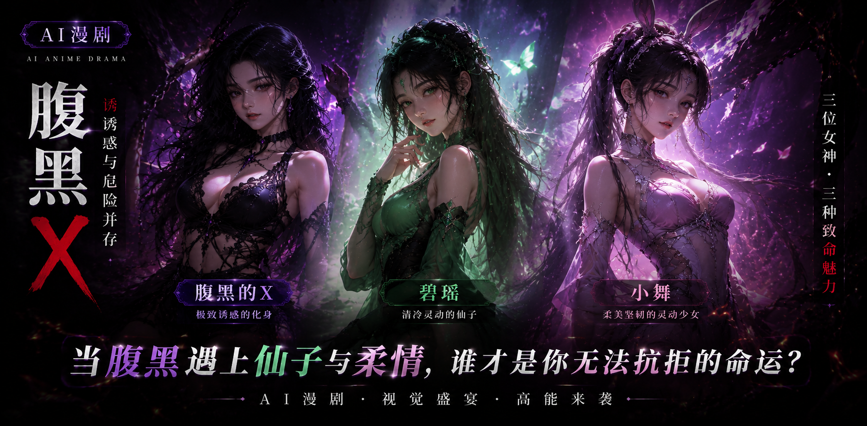 腹黑的x 碧瑶 小舞 云霄 梅凝 紫灵 众女神在仙侠秘境里的极品修罗场 ai漫剧 诸天女神极致拉扯谁能顶得住