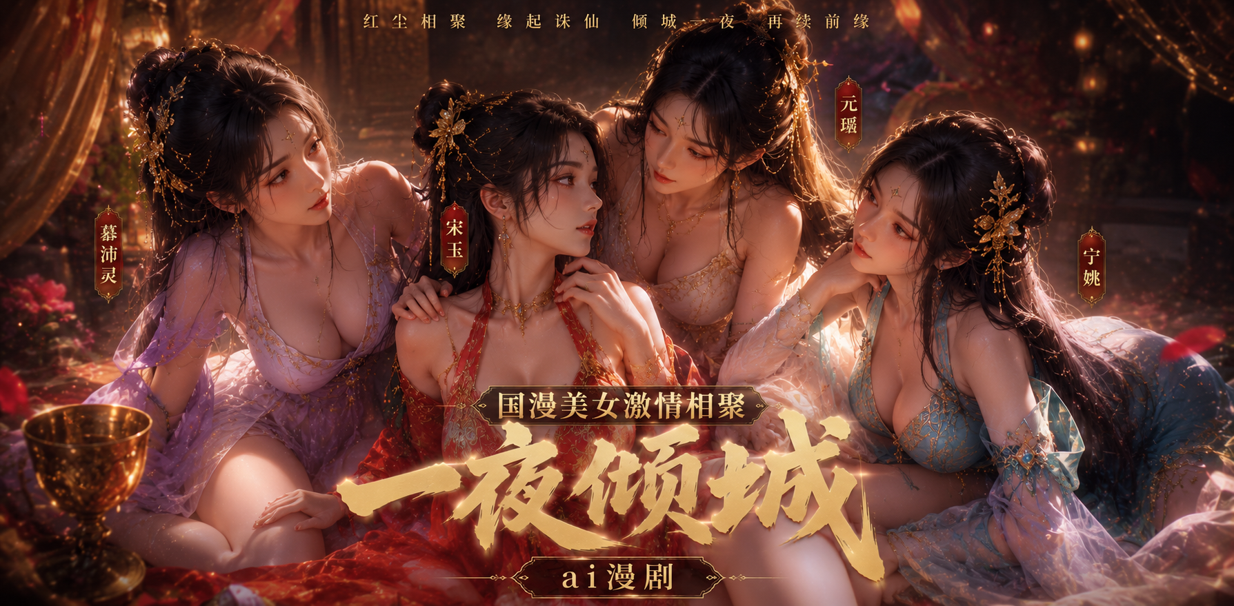 慕沛灵 宋玉 元瑶 宁姚 ai漫剧 国漫美女激情相聚热烈缠绵 柔美身姿互动销魂一刻