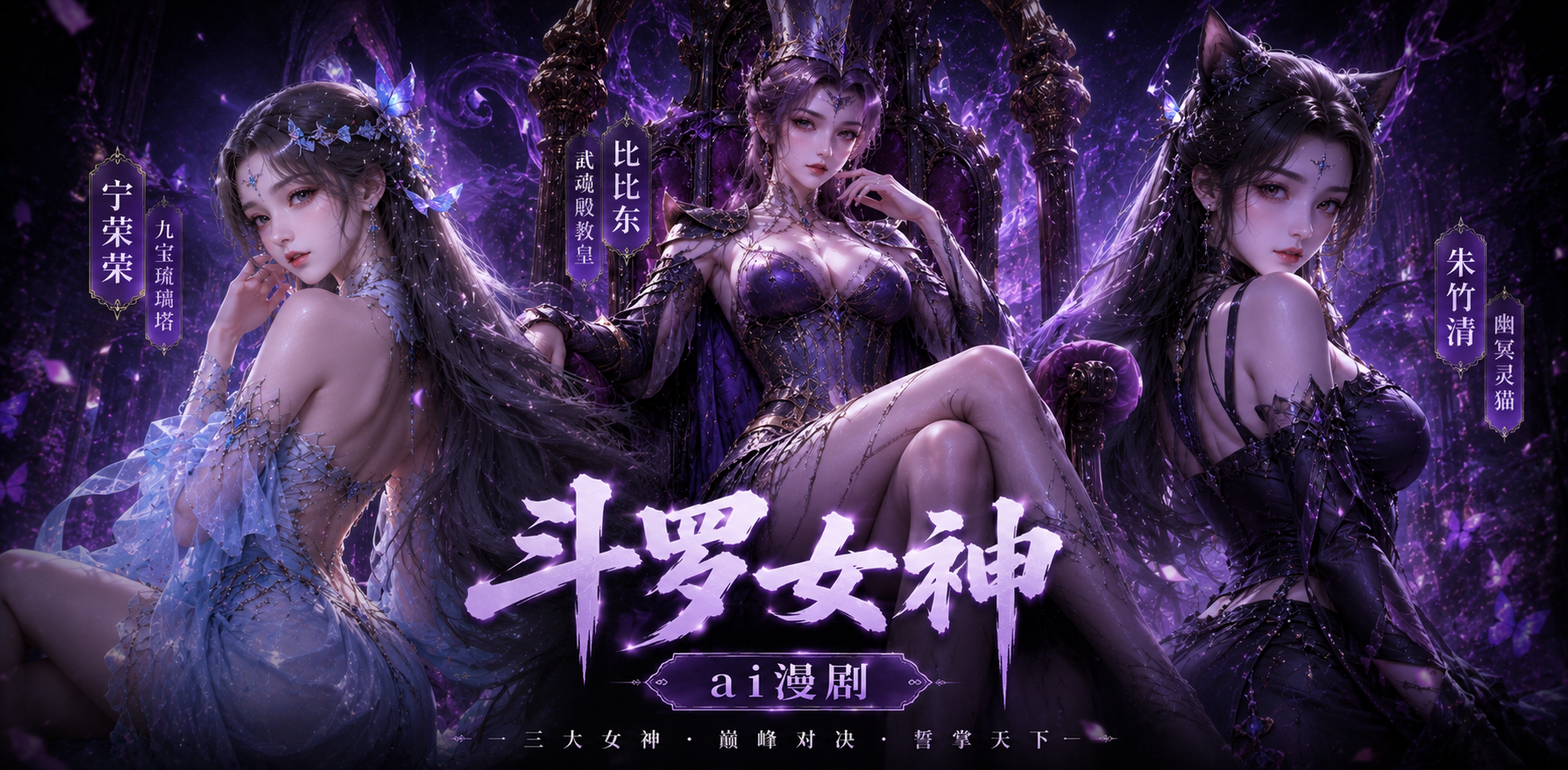 宁荣荣 朱竹清 比比东 ai漫剧 天使没翅膀3D国漫女主合集激烈缠绵 柔美身姿诱人一刻