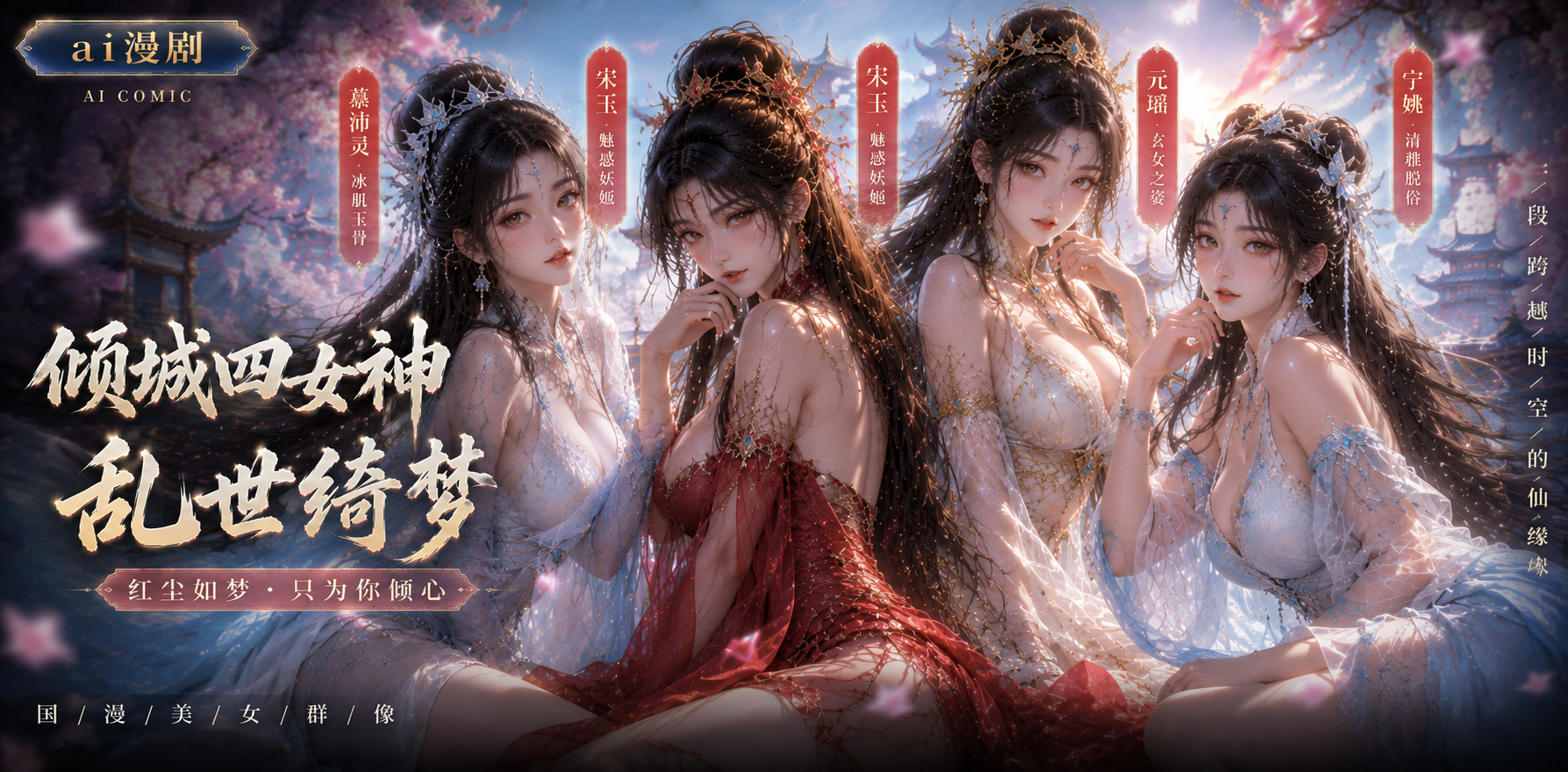 慕沛灵 宋玉 元瑶 宁姚 ai漫剧 国漫美女激情相聚热烈缠绵 柔美身姿互动销魂一刻