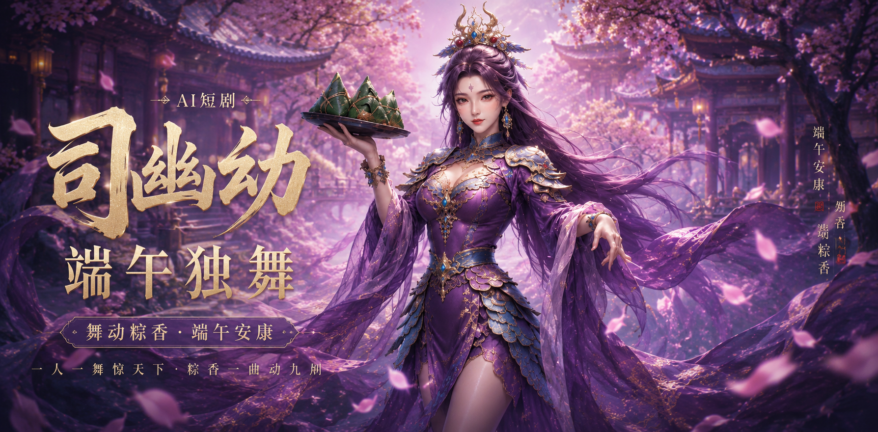 司幽幼端午独舞 AI短剧 端午独舞 神秘魅力展开 故事发展好优雅啊