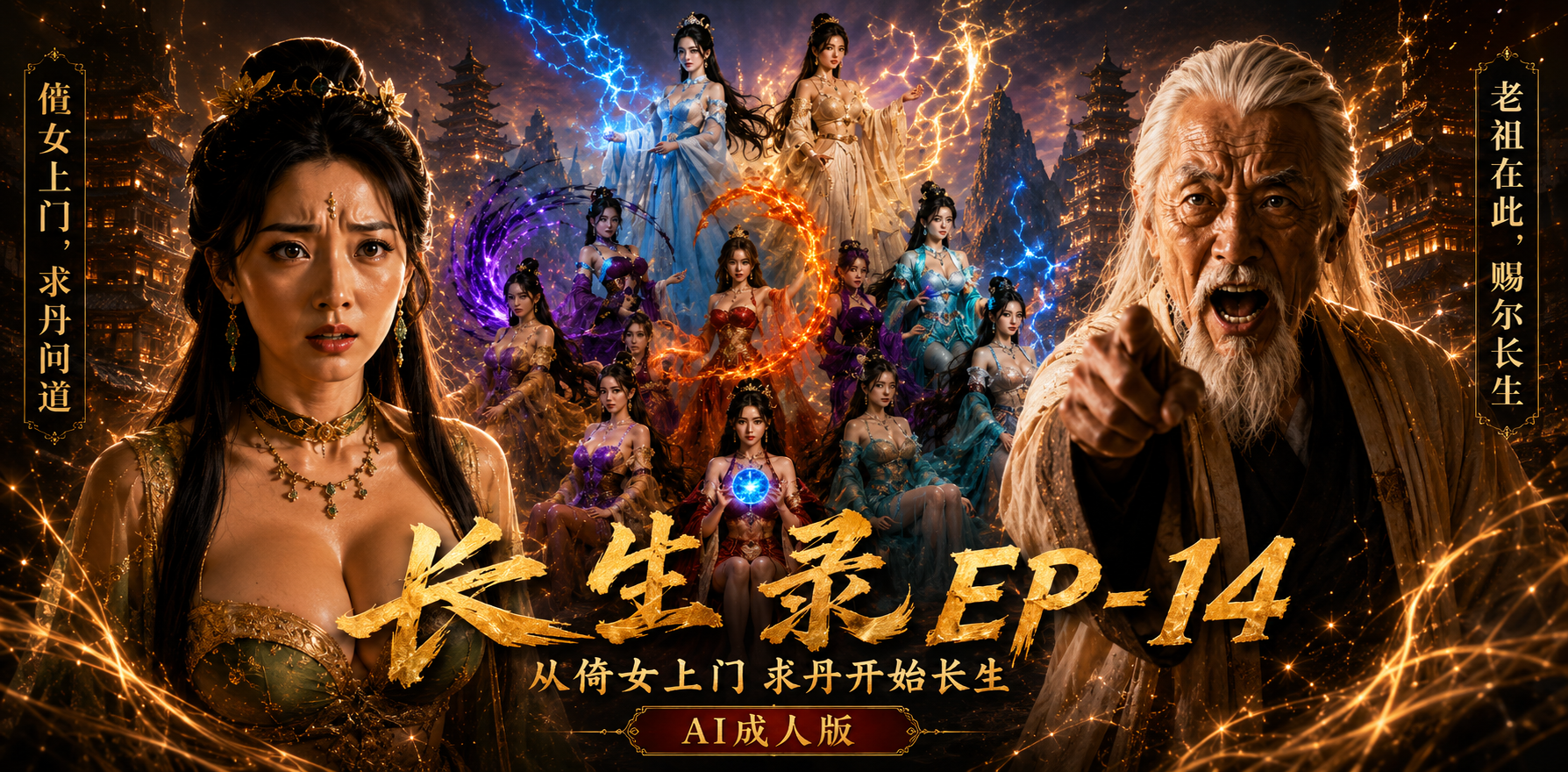 96岁快死的老头觉醒系统 第二天直接返老还童 EP-14 返老还童修炼 ai短剧 侄女求丹亲密 长生欲望故事